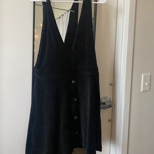 Black overall dress